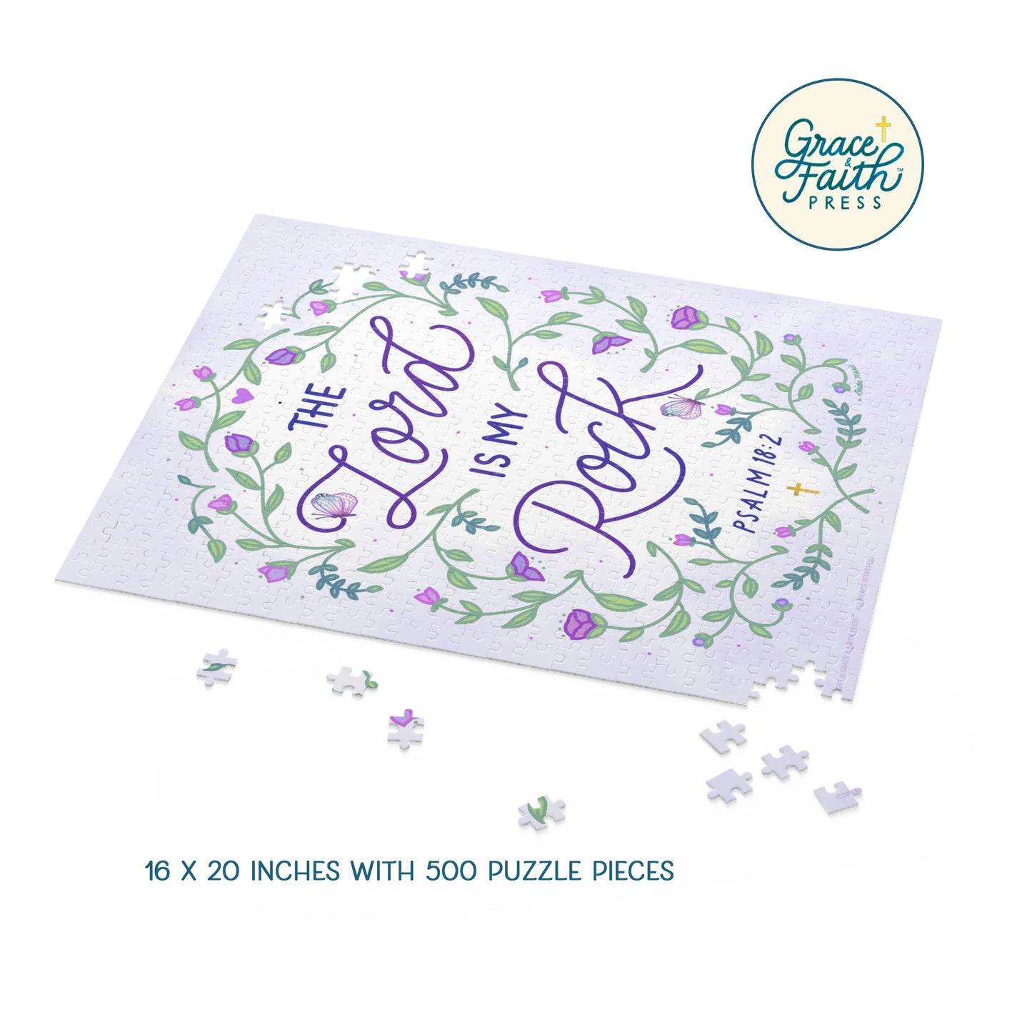 The Lord Is My Rock (Psalm 18:2) Christian Jigsaw Puzzle