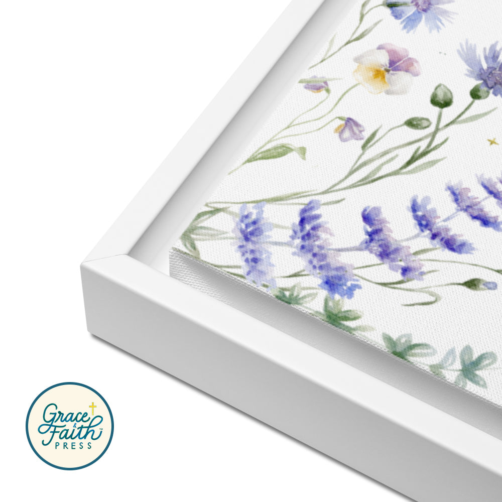 The Lord's Prayer (Matthew 6:9-13) Framed Canvas