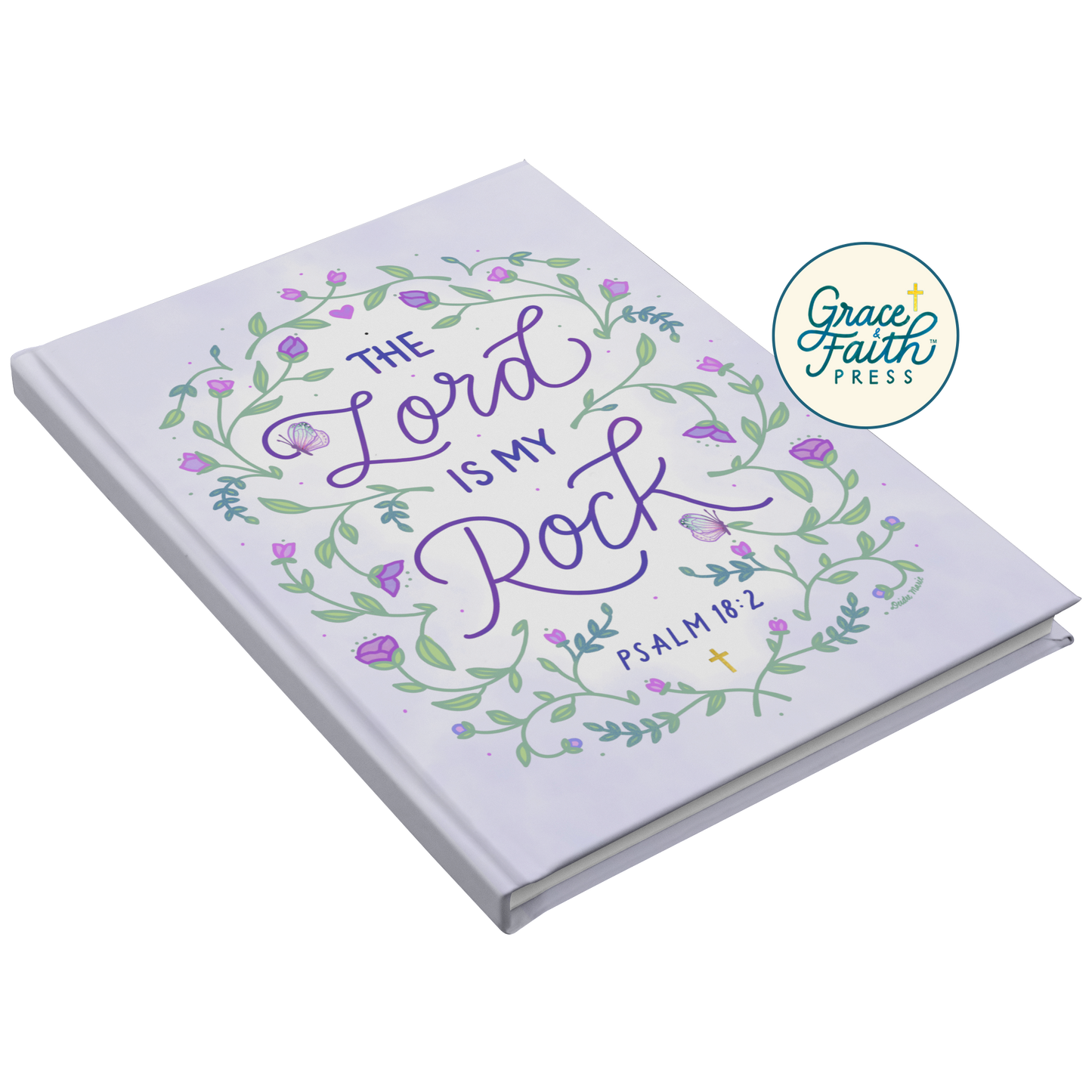 The Lord is My Rock (Psalm 18:2) Journal (Lavender Wash)