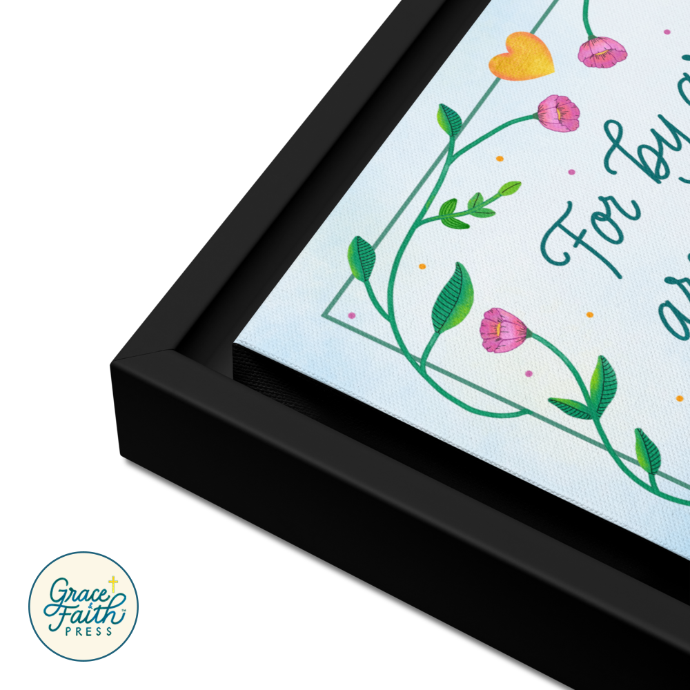 For By Grace Are Ye Saved Framed Canvas