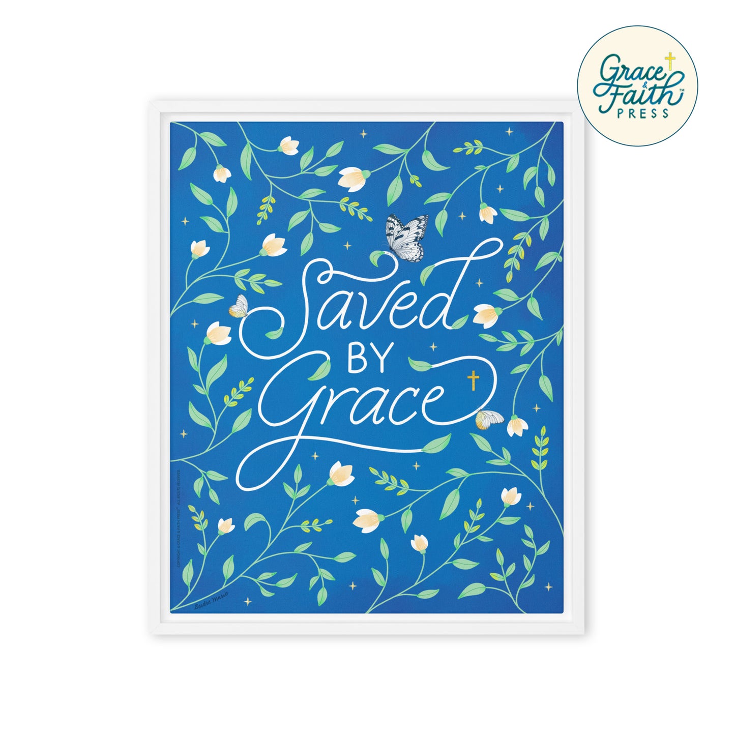 Saved By Grace Framed Canvas