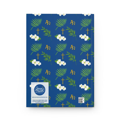 Christian Dogwood Blossoms, Symbols, and Branches (Royal Blue) Hardcover Journal