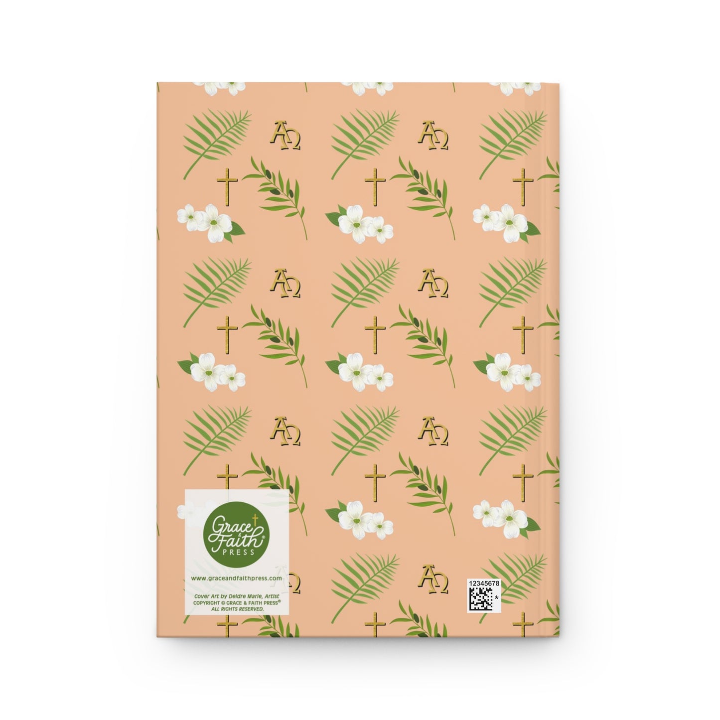 Christian Dogwood Blossoms, Symbols, and Branches (Apricot) Hardcover Journal