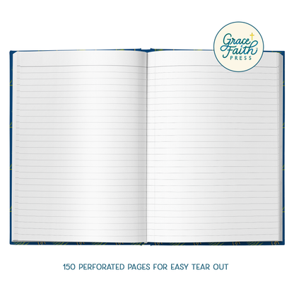 Christian Dogwood Blossoms, Symbols, and Branches (Royal Blue) Hardcover Journal