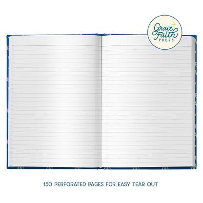 Colorful Christian Symbols Hardcover Journal (Royal Blue)