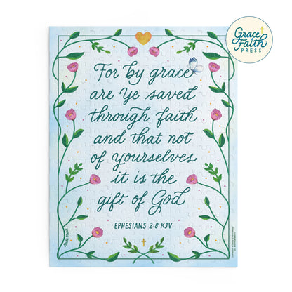 For By Grace Are Ye Saved (Ephesians 2:8) Christian Jigsaw Puzzle