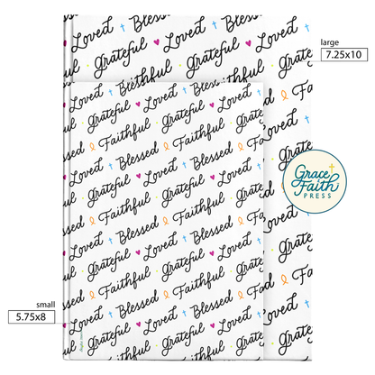 Faithful, Grateful, Blessed Journal (White)