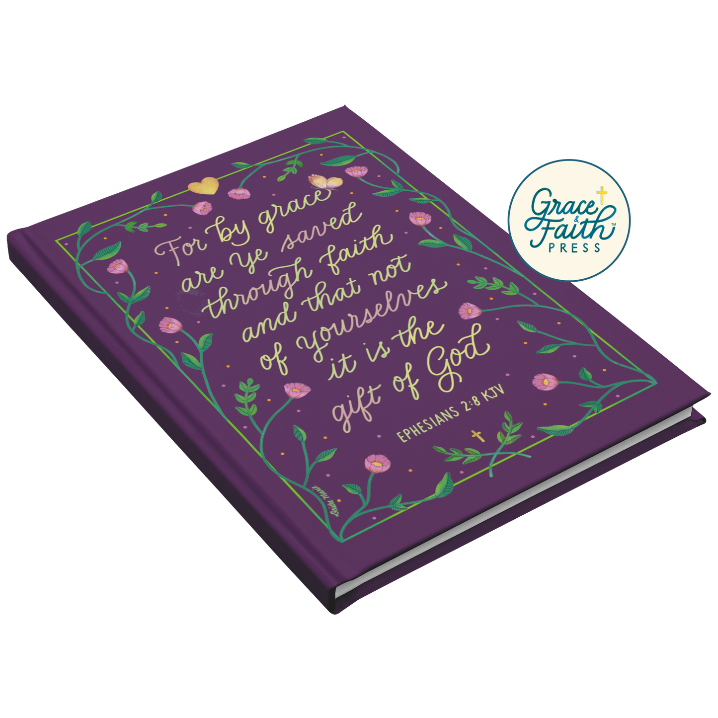 For By Grace Are Ye Saved Journal (Deep Plum)
