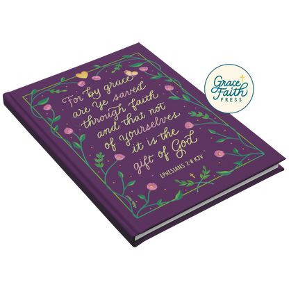 For By Grace Are Ye Saved Journal (Deep Plum)