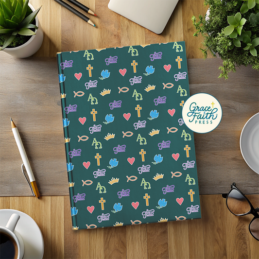Colorful Christian Symbols Journal (Teal) Hardcover