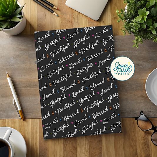 Faithful, Grateful, Blessed (Black) Hardcover Journal