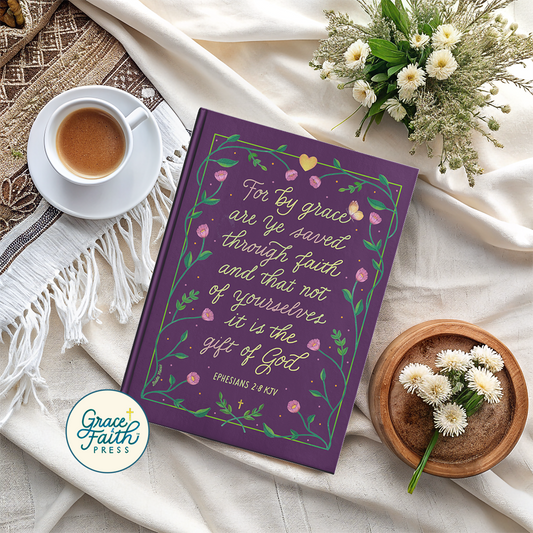 For By Grace Are Ye Saved Journal (Deep Plum)