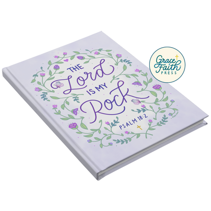 The Lord is My Rock (Psalm 18:2) Journal (Lavender Wash)