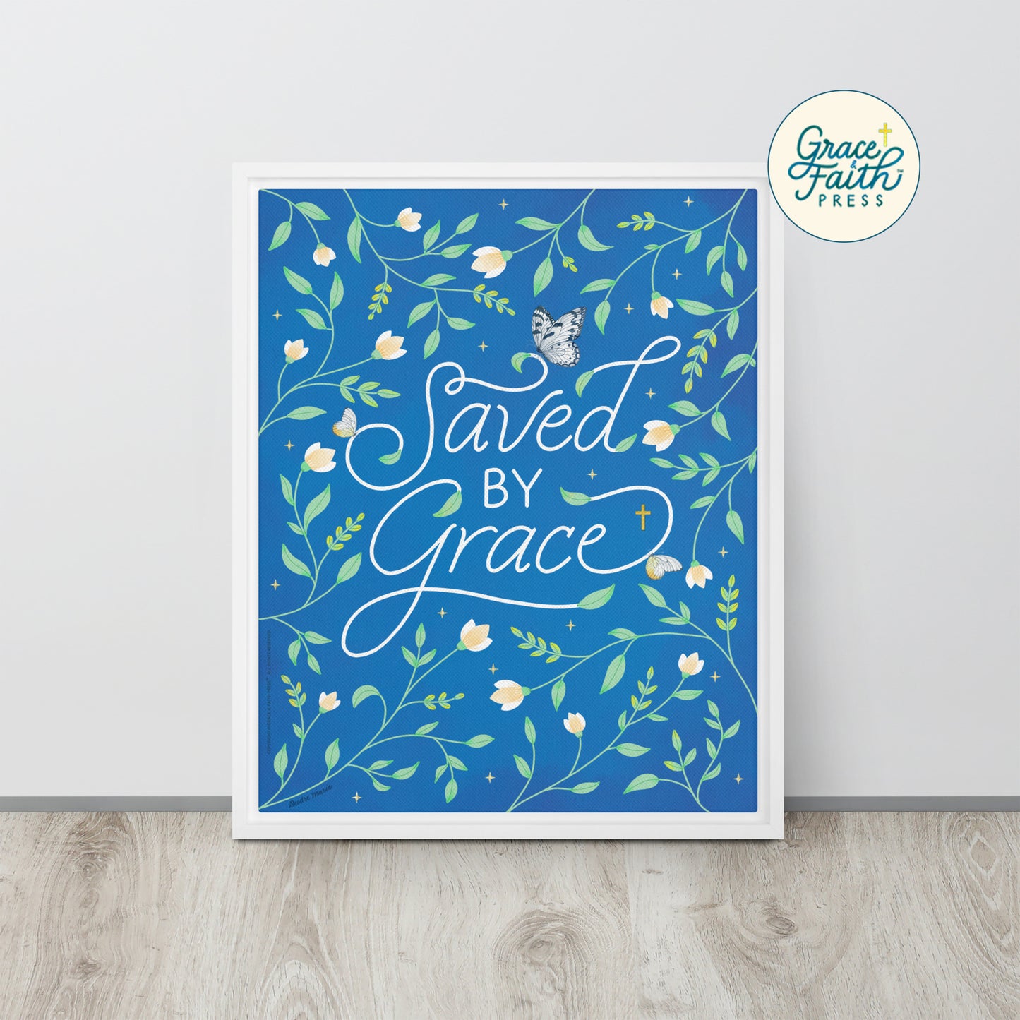 Saved By Grace Framed Canvas